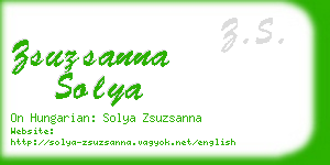 zsuzsanna solya business card